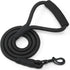 Mile High Life Dog Leash, Comfortable Padded Handle, Black Nylon Rope Heavy Duty 6 Feet Leash