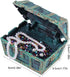 Fdit Aquarium Decorations - Artificial Decorative Treasure Jewelry Box Ornament for Fish Aquarium Landscape (Green)