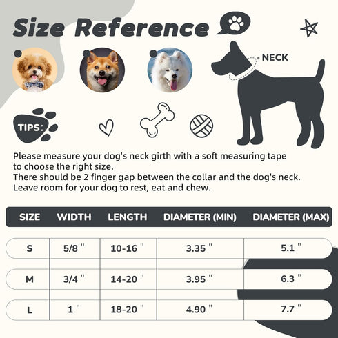 Grey Dog Collar for Small Dogs, Soft and Breathable Adjustable Collar with Quick Release Buckle (90% Rayon, 10%