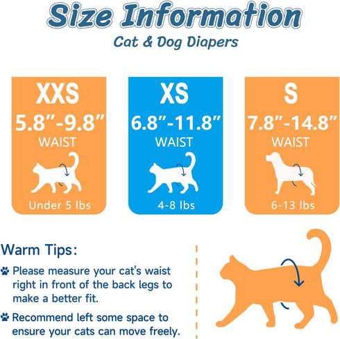 24pcs Pet Soft Disposable Cat Diapers - Female Dog Diapers for Cats & Dogs in Heat Period or Urine Incontinence, Doggie