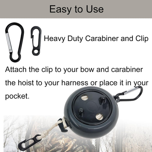 Retractable Bow Hoist Tree Stand - Bow Hunting Accessories and Deer Hunting Equipment, 33ft Heavy Duty Rope