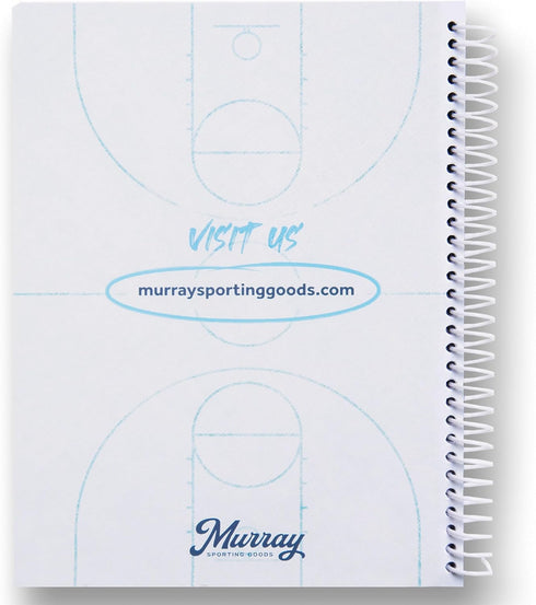 100+ Murray Sporting Goods Basketball Playbook - Coaches Journal Notebook with Over Plays - Perfect Coaching Equipment