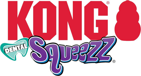 KONG Squeezz Dental Stick - Dog Toy for Cleaning Teeth - Flexible Chew Toy for Gentle & Mild Chewers - for Medium/Large