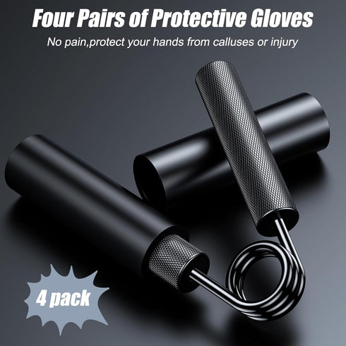 Grip Strength Trainer 4 Pack, 50LB-200LB Metal Hand Grip Strengthener for Muscle Building and Hand Rehabilitation