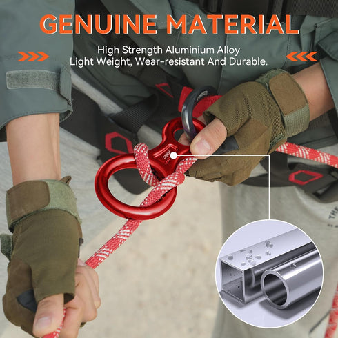 Rescue Figure 8 Descender Climbing Gear, 35KN/3500kg 7075 Aluminum Alloy Rigging Plate for Belaying and Rappeling