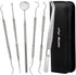 Patekfly Stainless Steel 6 Pack Dental Tools, Dental Pick, Floss, Hygiene Tool Set for Oral Care