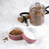 Bone Dry Ceramic Pet Bowls, Microwave & Dishwasher Safe, Non-Slip Bottom for Secure Feeding, Medium Bowl Set, Rose
