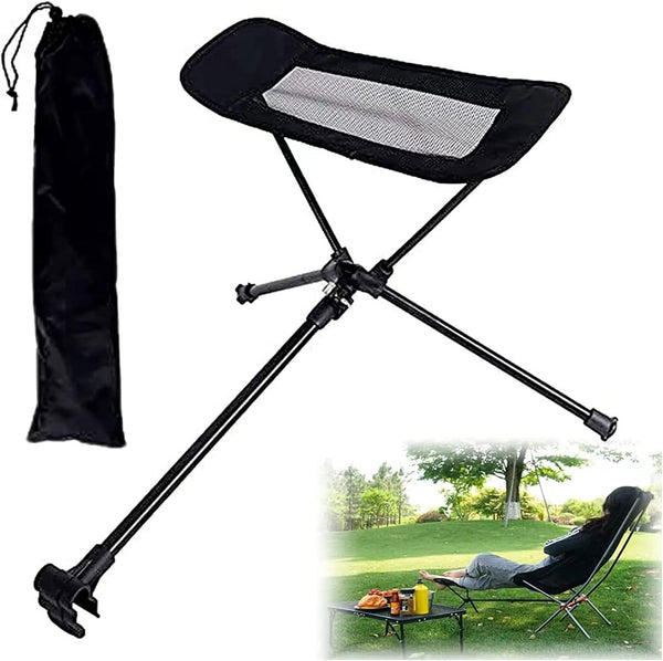 RAFZEG Universal Camping Chair Foot Rest, Folding Attachable Footrest Leg Rest Outdoor Folding