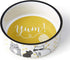 PetRageous Tangled Kitty Stoneware Cat Bowl, 2-Cup Capacity, Dishwasher Safe, 5-Inch Diameter, White.