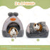 YUEPET Bunny Bed Warm Guinea Pig Cave Beds, Cute Bowknot House, Big Hideouts Cage Accessory for Dwarf Rabbits, Hamster,