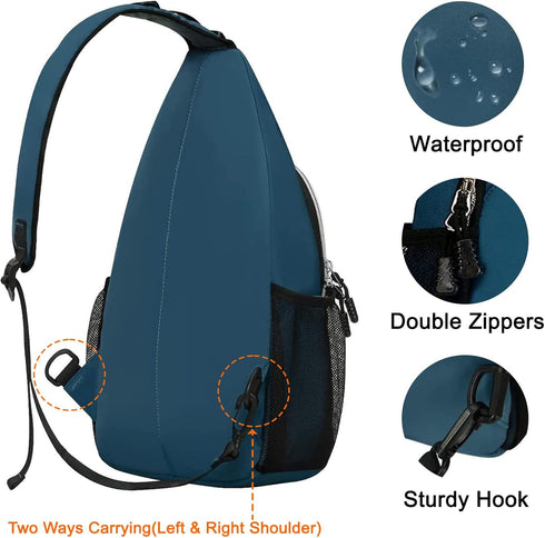 MOSISO Sling Backpack, Multipurpose Crossbody Shoulder Bag, Travel Hiking Daypack