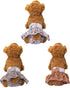 3 Pack QBD12L CuteBone Female Dog Diapers with Skirts Reusable Puppy Dresses Pants for Heat Cycle Period