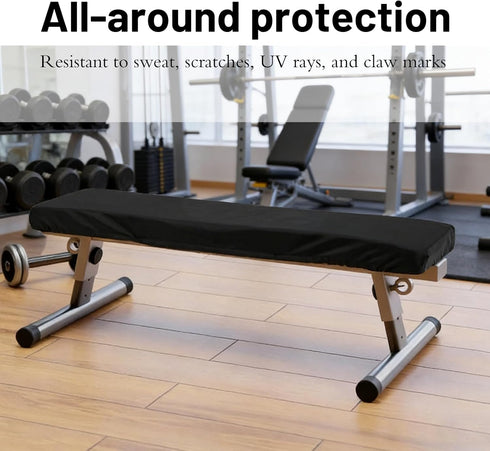 ZHUOGWJFJ Weight Bench Cover for Home Gym, Waterproof Fitness Bench Protector with Anti-Slip Elastic Bottom, Washable