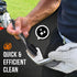 Golf Club Cleaning Brush with Groove Cleaner, Ergonomic Design, Retractable Clip, Extends 2 ft, Black