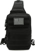 Backpack Pack Pack Tactical Sling Bag for men,Shoulder Molle Assault Range Bags Chest Day Diaper Bag (Black)