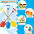 Frebuta 29in 3PC Heavy Duty Beach Shovel, Thickened Metal Sand Shovel with Stainless Steel Foam Handle Non-Slip Grip