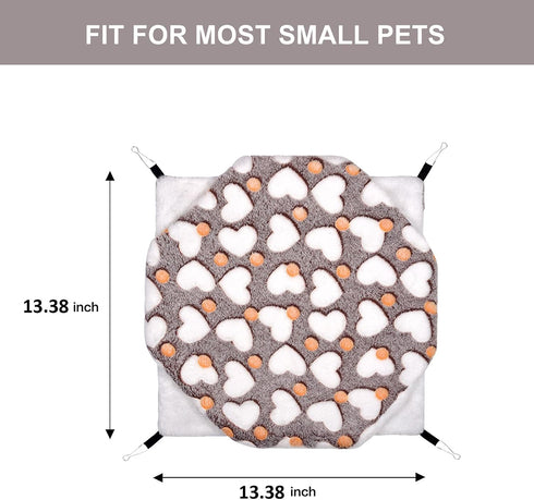 Hammock Petmolico Small Pet Warm Plush BunkBed Hanging Cage Accessories for Parrot Sugar Glider Ferret Squirrel Hamster