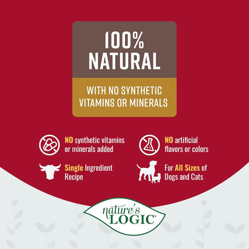 Nature's Logic Dehydrated Bone Broth Powder, 100% Natural Dog & Cat Topper, 6oz