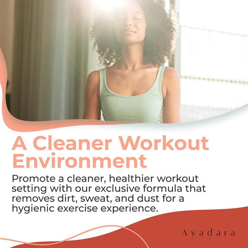 1000 2-Pack Ayadara Yoga Mat Cleaner Spray, Cleaning Spray for Yoga Accessories, All Purpose Mat Spray for Gym