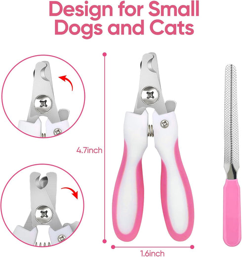 wikdey Dog Grooming Scissors with Safety Round Tip Pet Grooming scissors Kit Dog Shears kit Incudes Thinning Curved