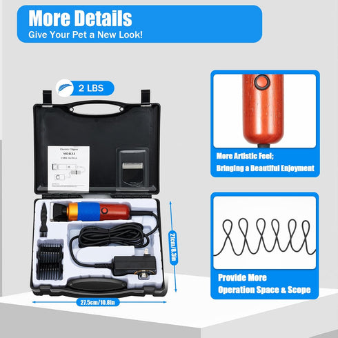 JAYGOVAN 36W,Animal Blade,2 Trimmer Sheep Clippers Shearing Machine, Farm Livestock Grooming Kit with Replaceable Guide