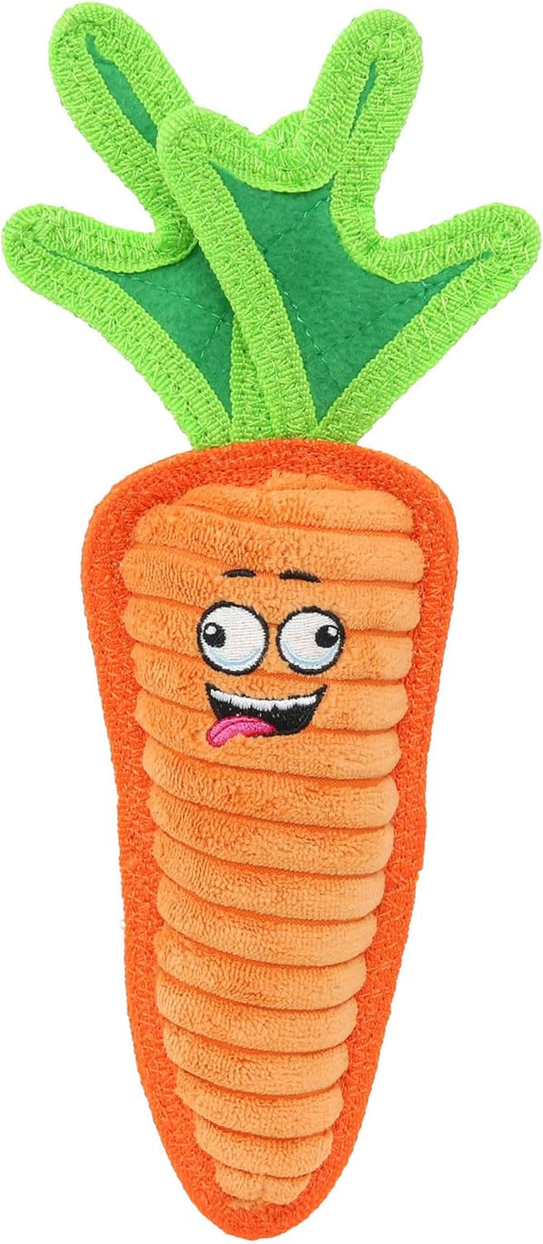 TUFFY - World's Tuffest Soft Dog Toy - Funny Food- Squeaker -Multiple