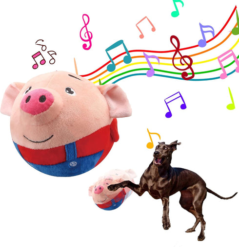 2024 New Update Cute Active Moving Pet Plush Toy - Interactive Squeaky Rolling Talking Ball Toy for Dogs & Cats