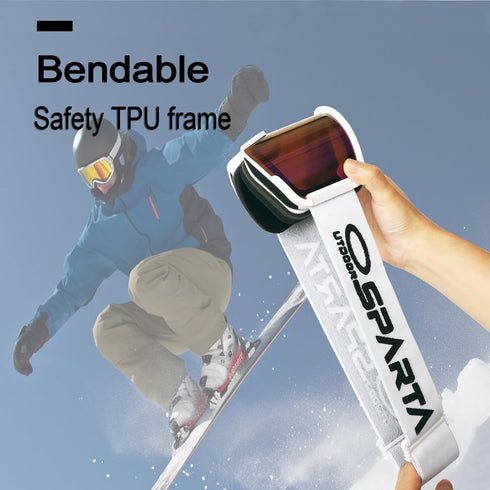 OTG Ski Goggles for Men, Women & Youth, Over Glasses Snowboard Goggles with 100% UV Protection & Anti-glare