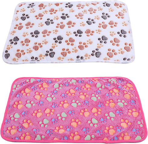 Pet Blanket for Cat & Dog Sleep Mat, Soft Warm Blanket for Hamster Puppy and Other Animals (Small, Pink+White)