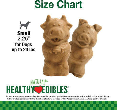 Nylabone Healthy Edibles Natural Puppy Chews, Long Lasting Treats for Puppies, Lamb & Apple Flavor, 4 Count