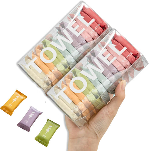 Disposable Compressed Towels, Portable Compressed Towel Tablets, 28Pcs Travel Wash Cloth, Thicker
