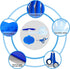 4 Pieces Bunny Grooming Kit, Rabbit Grooming Brush, Nail Clipper, Comb, and Bath Brush with Adjustable Handle