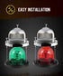 2Pcs Sailboat IP67 12V Partsam Marine Boat LED Bow Navigation Lights, Red Green Deck Port Side Starboard Sailing Signal