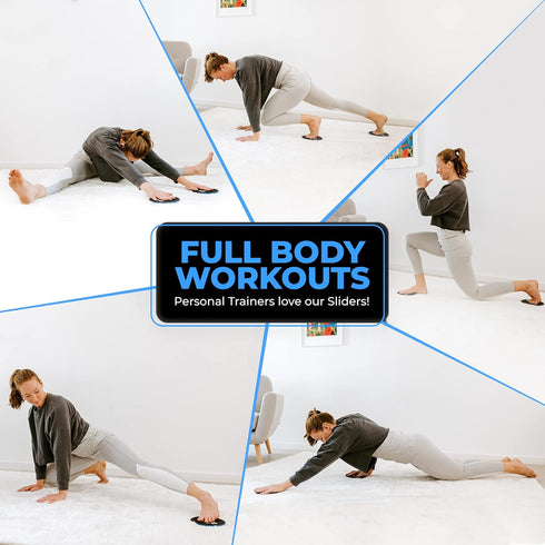 Iron Core Fitness 2 x Dual Sided Gliding Discs, Core Sliders for Ultimate Core Ab Fitness Trainer, Gym Equipment