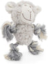 Senior Mini Fleece Dog Toy - Calming Lavender with Rope Arms/Legs, Grey, 15cm x 15cm for Senior Dogs