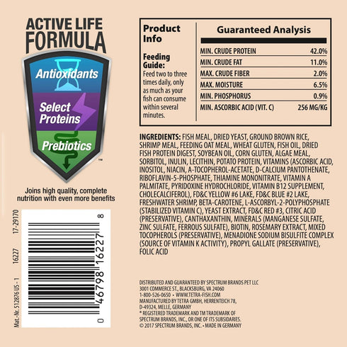 Tetra Goldfish Flakes, Nutritionally Balanced Diet for Fish, 3.53 oz