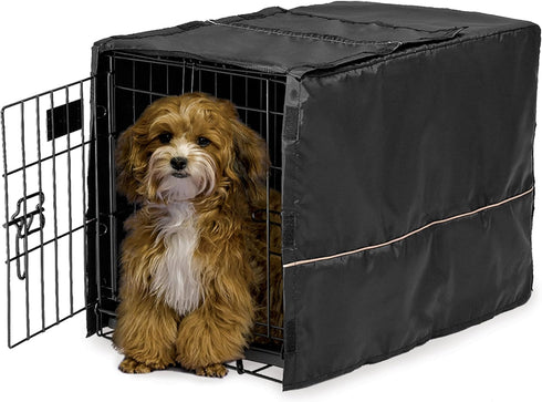 MidWest Homes for Pets XS Dog Crate Cover, Black Polyester, Fits Most 22-inch Crates