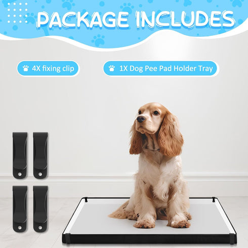 4 33 23 Inch FoldTier Dog Pee Pad Holder with Fixing Clips x Extra Large Foldable Potty Pads Puppy Pad Holder Tray