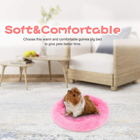 BWOGUE Round Velvet Hamster Bed, Warm Sleep Mat Pad for Hamster, Hedgehog, Squirrel, Guinea Pig