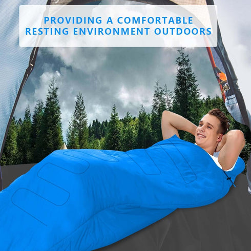 Portable Waterproof Camping Sleeping Bags for Adults and Kids, Lightweight 4 Seasons for Indoor Outdoor Use