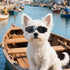 NAMSAN Dog Goggles for Small Breeds, Anti-UV Sunglasses with Elastic Straps for Eye Protection