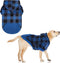 KOOLTAIL Plaid Dog Hoodie Pet Clothes Sweater with Hat and Pocket for Small Medium Large Dogs, Soft Winter Coat, Blue