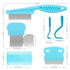 Cat & Dog Grooming Set, Fine Tooth Comb for Removing Dandruff Flakes & Hair in Blue