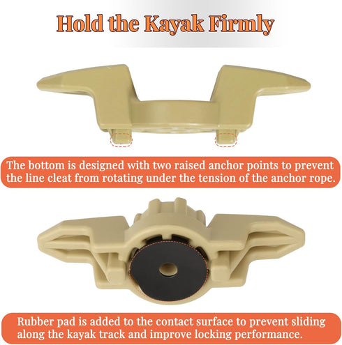 Kayak Anchor Cleat for Track Mount, Standard Kayak Cleat for Rail Mount Accessories