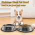 Fhiny 4PCS Stainless Steel Cat Bowls, Non-Slip Water Dish with Rubber Base, Stackable Pet Feeding Bowl for Cats