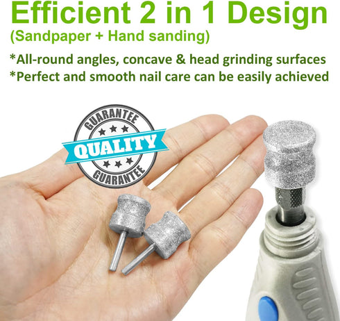 Jumbo Diamond Dremel Dog Nail Grinder Attachment, Faster Dremel Diamond Bit for Dog Nails, 1/8'' for Home Nail Care
