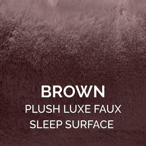 Furhaven 23" Round Self-Warming Pet Bed for Indoor Cats & Medium/Small Dogs, 100% Washable, Hi Lo Plush Luxe Faux Fur