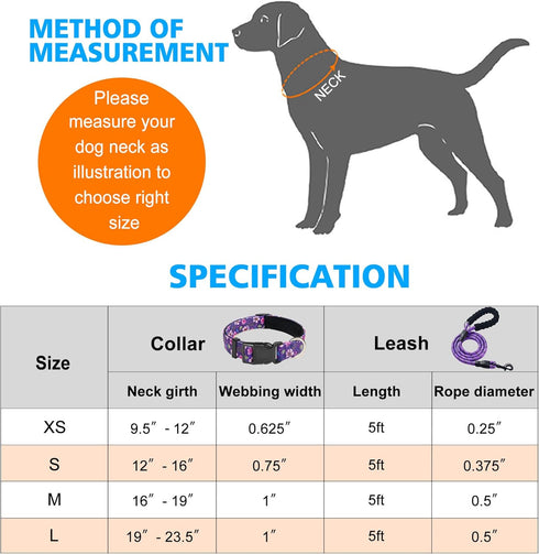 Reflective Padded Dog Collar with Soft Neoprene, Adjustable Nylon Collar for Small Medium Large Dogs (Pack of 1,