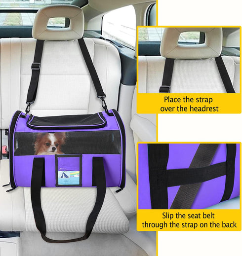 15 Lbs, Refrze Pet Carrier Airline Approved, Cat Carriers for Medium Small Cats, Soft Dog Carriers for Small Medium