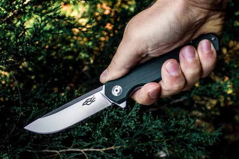 Firebird GANZO FH11 Folding Knife, D2 Steel Blade, Anti-slip G10 Handle with Clip for Outdoor